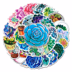 Succulent plants are waterproof for teenagers and children, and unique vinyl stickers Computer thermos cups luggage and mobil ...