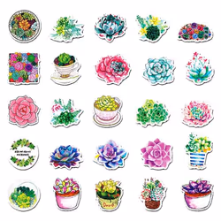 Succulent plants are waterproof for teenagers and children, and unique vinyl stickers Computer thermos cups luggage and mobile phones are 50Pcs.
