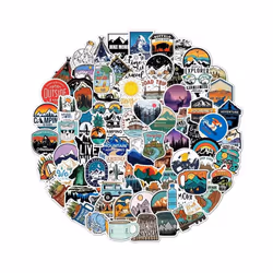 100pcs Water Bottle Laptop Stickers, Waterproof Vinyl Sticker Pack, Gift Skateboard Decal Stickers for Adult Teen Boys(Outdoo ...