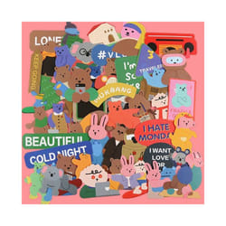 50pcs Korea Cute Bear Stickers Waterproof Vinyl Stickers Cute Funny Stickers for Laptop Tablet Phone Hydroflasks Water Bottle Bike Luggage Computer