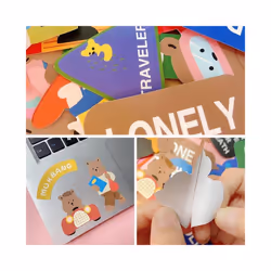 50pcs Korea Cute Bear Stickers Waterproof Vinyl Stickers Cute Funny Stickers for Laptop Tablet Phone Hydroflasks Water Bottle Bike Luggage Computer