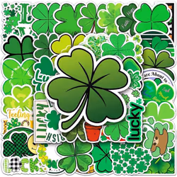 50pcs Lucky Clover stickers Waterproof Vinyl Stickers Cute Funny Stickers for Laptop Tablet Phone Hydroflasks Water Bottle Bi ...