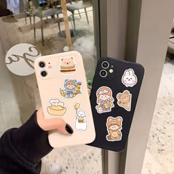 Cute Korean Bear Stickers 100pcs Kawaii  Stickers, Vinyl Waterproof Lovely Aesthetic Stickers Decals for Laptop Water Bottles Phone Scrapbooking