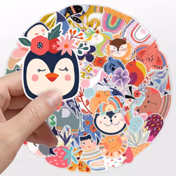50PCS Cute Stickers Kawaii Sticker for Water Bottles Laptop Scrapbooking Cup Car, Waterproof Vinyl Stickers for Teens Girls  Boys Adults Kids Adults