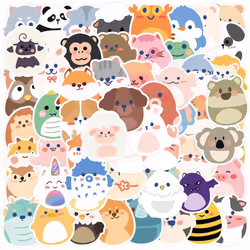 60Pcs Cartoon Animals Stickers Water Bottle Laptop Bicycle Luggage Guitar DIY Art Decal Patches Skateboard Waterproof Vinyl C ...