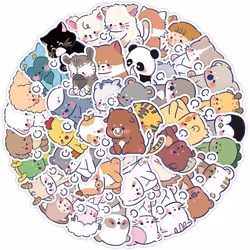 60Pcs Stickers for Kids Vinyl Waterproof Cute Cartoon Stickers for Water Bottle Laptop Skateboard Luggage Guitar Cup Decals Decoration Patches