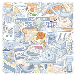 Waterproof Vinyl Water Bottles Stickers Pack Cute Laptop Stickers for Scrapbook,Journal Phone Skateboard,Computer, Luggage,Helmets Stickers 60Pcs