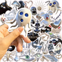 50Pcs Skeleton Stickers for Water Bottle, Waterproof Vinyl Stickers for Laptop, Luggage, Skateboard, Bike, Vintage Skull Stickers Pack for Adults