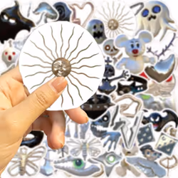 50Pcs Skeleton Stickers for Water Bottle, Waterproof Vinyl Stickers for Laptop, Luggage, Skateboard, Bike, Vintage Skull Stickers Pack for Adults