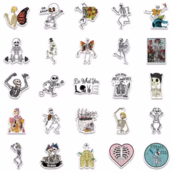 50PCS Gothic Skeleton Stickers,Waterproof Vinyl Skull Stickers for Water Bottle,Laptop,Luggage,Phone,Skateboard,Cars,Guitar,Luggage,Helmet,Bumper