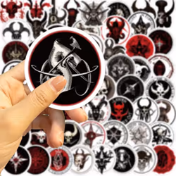 50Pcs Evil Spirit Stickers ,Waterproof Ghost Stickers for Laptop Skateboard Hydro Flask Water Bottle Scrapbooking, Vintage Vinyl Graffiti Stickers