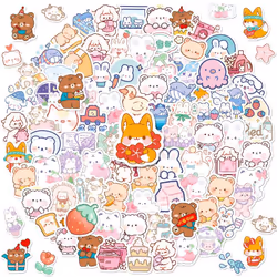100Pcs Cute Stickers, Aesthetic Vinyl Waterproof Stickers for Laptop,Bumper,Skateboard,Water Bottles,Computer,Phone, Cute Ani ...