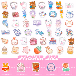 100Pcs Cute Stickers, Aesthetic Vinyl Waterproof Stickers for Laptop,Bumper,Skateboard,Water Bottles,Computer,Phone, Cute Anime Stickers