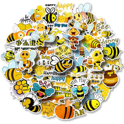 Bee Bottle Stickers Cute Honey Bumble Bee Sticker for Kid Teens Party Vinyl Waterproof Nurse Stickers for Water Bottle,LaptopEnvelopesScrapbooking