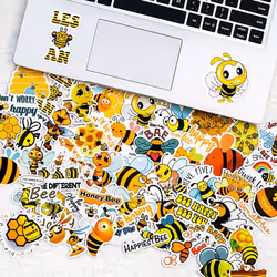 Bee Bottle Stickers Cute Honey Bumble Bee Sticker for Kid Teens Party Vinyl Waterproof Nurse Stickers for Water Bottle,LaptopEnvelopesScrapbooking