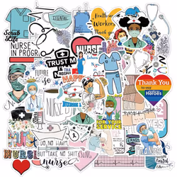 Nursing Stickers Healthcare Stickers for Nursing Graduation Party Vinyl Waterproof Nurse Stickers for Water Bottle,Laptop,Env ...