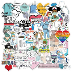 Nursing Stickers Healthcare Stickers for Nursing Graduation Party Vinyl Waterproof Nurse Stickers for Water Bottle,Laptop,Envelopes,Scrapbooking