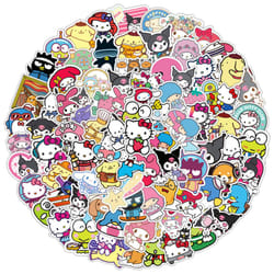 100Pcs Kawaii Cartoon Stickers for Water Bottles, Cute Vinyl Waterproof Anime Stickers for Kids, Laptop Skateboard Computer Stickers