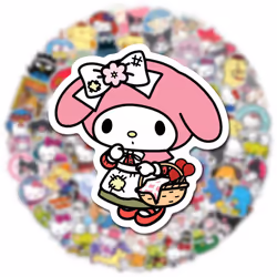 100Pcs Kawaii Cartoon Stickers for Water Bottles, Cute Vinyl Waterproof Anime Stickers for Kids, Laptop Skateboard Computer Stickers