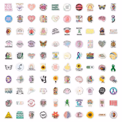 100PCS Stickers for Water Bottles Cute Cartoon Animal Stickers Waterproof Vinyl Stickers Positive Stickers Laptop Stickers for Teens Kids Adults