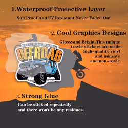 50pcs for Water Bottle Vinyl Stickers Funny Offroad Stickers DecalsTrucks Jeep Cars Windshield Adventure Hiking Teens Travel Laptop Graffiti