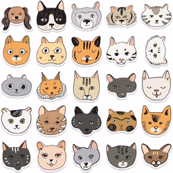 Cute Funny Cat Dog Animal Stickers for Laptop Water Bottles Kawaii Vinyl Waterproof Stickers for Kids Teens Adults 50 Pcs