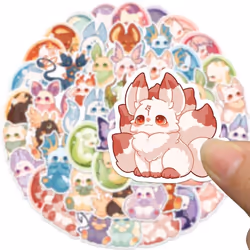 Kawaii Illusory Animal Stickers for Kids Girls Boys Teens Vinyl Waterproof Reusable  Deco Stickers for Luggage Guitar Phone Water Bottles 50 Pcs