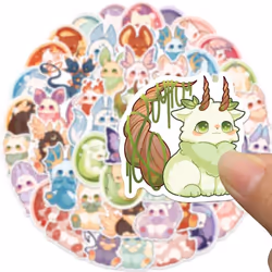 Kawaii Illusory Animal Stickers for Kids Girls Boys Teens Vinyl Waterproof Reusable  Deco Stickers for Luggage Guitar Phone Water Bottles 50 Pcs