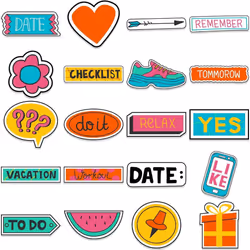 Vinyl Waterproof Reusable Quote Plan Stickers for Kids Teens Adults Water Bottle Laptop Computer Skateboard Journal Phone Luggage Stickers 44 Pcs