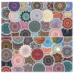 60 Pcs Mandala Stickers Mandala Decals for Water Bottle Hydro Flask Laptop Luggage Car Bike Bicycle Helmet Vinyl Waterproof M ...