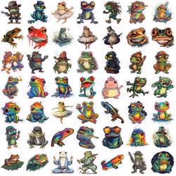 50Pcs Psychedelic Frog Stickers Pack, Waterproof Vinyl Stickers for Water Bottle, Luggage, Skateboard, Laptop, Bike, Funny Decal Stickers for Adults