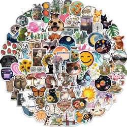 100Pcs Stickers for Water Bottle, Waterproof Vinyl Anime Stickers Pack for Laptop Skateboard Hydro Flask Scrapbooking, Graffiti Aesthetic Stickers