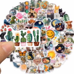 100Pcs Stickers for Water Bottle, Waterproof Vinyl Anime Stickers Pack for Laptop Skateboard Hydro Flask Scrapbooking, Graffiti Aesthetic Stickers