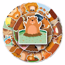 Lovely Marmot Vinyl Stickers Decorative Waterproof Stickers for Waterbottles Notebook Hydroflasks Cup Car Scrapbook,Animals D ...