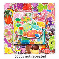 Cartoon Sweet Stickers Popular Waterproof Vinyl Stickers for Notebook Hydroflasks Laptop Computerblet Cup Waterbottles Car ScrapbookDecals Pack50Pcs