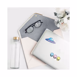 Vinyl Alien Stickers Laptop Alien UFO Stickers Pack 50 Pcs Alien Decals for Water Bottle Laptops Ipad Cars Luggages