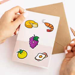 Fruit and Vegetable Stickers for Kids 50Pcs Waterproof Vinyl Decals for Water Bottles,Refrigerator Luggage,Computer Mobile Phone,Skateboard Decor