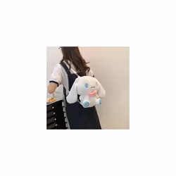 Cute Cartoon Plush Backpack Anime Cinnamoroll Dog Kawaii Bag (white) One Szie