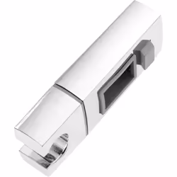 Sliding Shower Head Holder for Rail-18 x 30mm-Rectangular, Square Replaceable Handheld Shower Holder, Chrome ABS Shower Holder for Bathroom