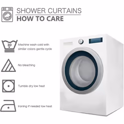 Shower Curtain for Bathroom with 12 Hooks, 3D Printing Washable Waterproof Cloth Plant Leaf Fabric, 72 x 72 Inches (Willow), Green