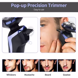 Electric Razor for Men, 4 in 1 Rotary Men Shaver Beard Trimmer, Electric Shaver Waterproof USB Fast Charging