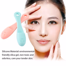Silicone Mask Brush, Soft Facial Cleansing Scrubber, Lip Exfoliating Skin Care Applicator, Double-Ended