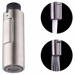 Spare Kitchen Faucet Nozzle Hand Shower Universal Removable Faucet Head G1 / 2 Stainless Steel Sus304 Brushed,