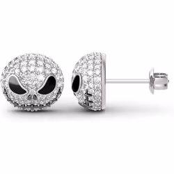 1.5 Carat Nightmare Earrings Stud Earrings For Women Men Diamond Earrings Halloween Jewelry Romantic Jewelry Gift