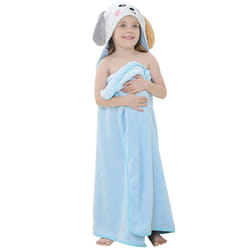 Cartoon Hooded Baby Towel Unisex, Premium Soft Swimming Bathrobe Large Washcloth 31.5" X 53", Fits 0-9T - Squirrel