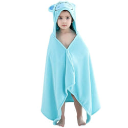 Baby Hooded Animal Bath Towel Super Soft Large Swimming Beach Robe, Perfect Shower Gift For Toddlers 0-5T - Hippo