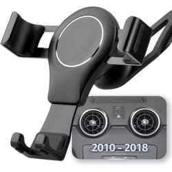 Car Phone Holder for Audi A1, 360 Rotatable Phone Holder Car Air Vent Phone Mount Gravity Metal Aluminum Alloy Silicon Non Slip Universal (Black)