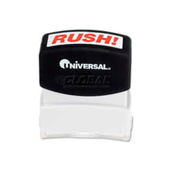 Universal B1428271 Message Stamp - Rush - Pre-Inked & Re-Inkable - Red