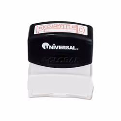 Universal B1428220 Message Stamp - Posted - Pre-Inked & Re-Inkable - Red