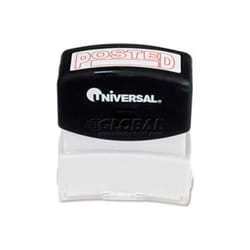 Universal B1428220 Message Stamp - Posted - Pre-Inked & Re-Inkable - Red